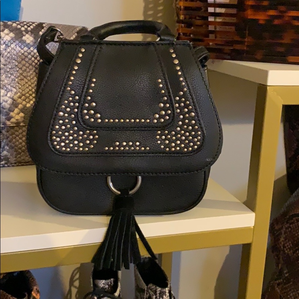 Faux leather mini crossbody